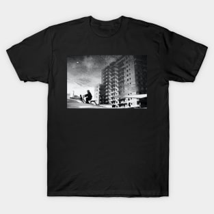 Lonely Ride through the Dark Night T-Shirt